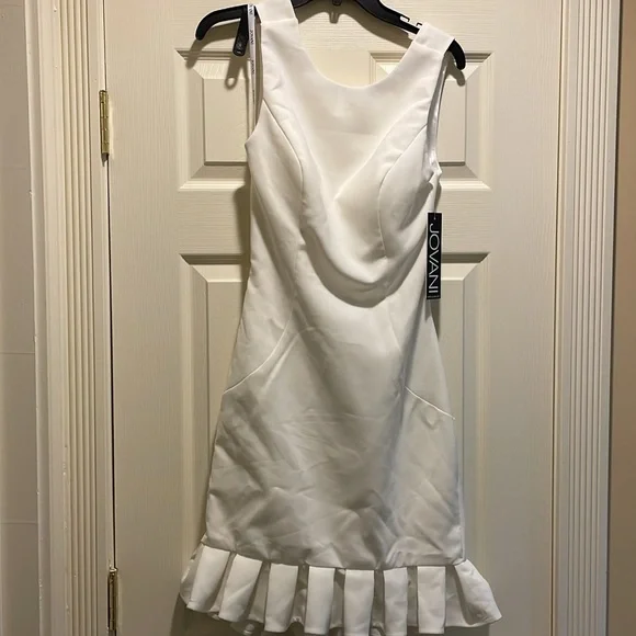 NWT Jovani ivory sleeveless sheath dress # 07819 size 6 - Picture 2 of 14